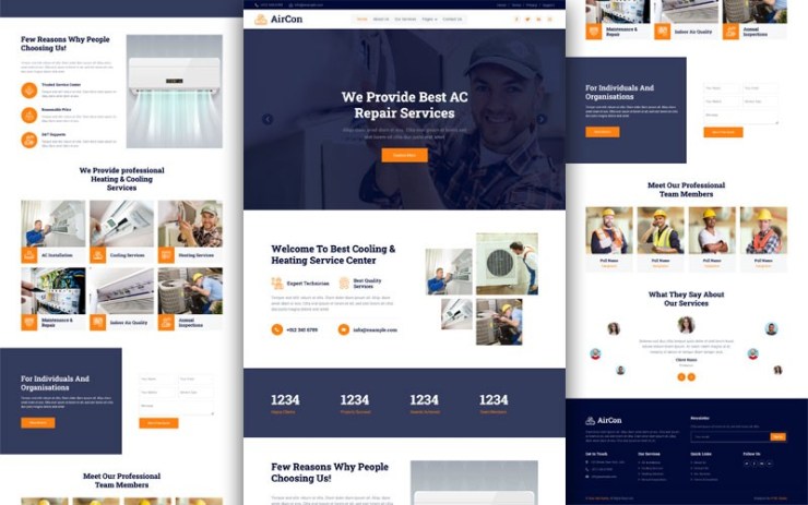 AirCon – Free AC Repair Website Template