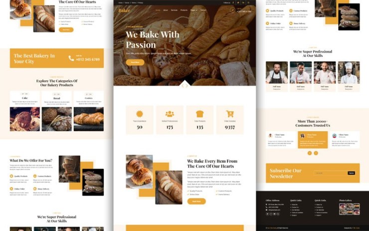 Baker – Cake & Bakery Website Template