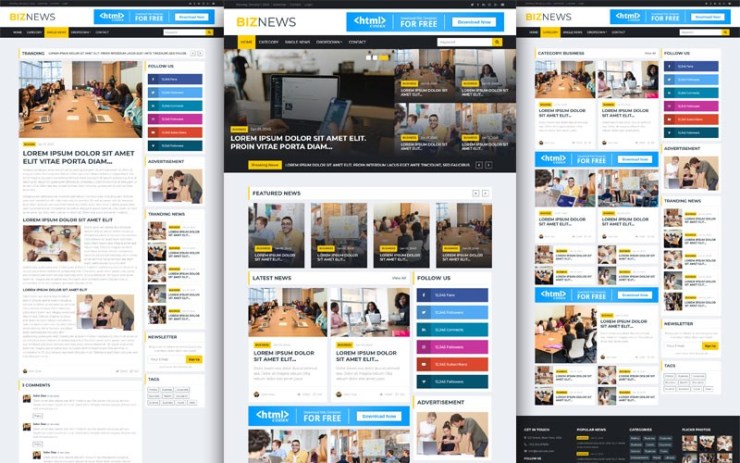 BizNews – Free News Website Template
