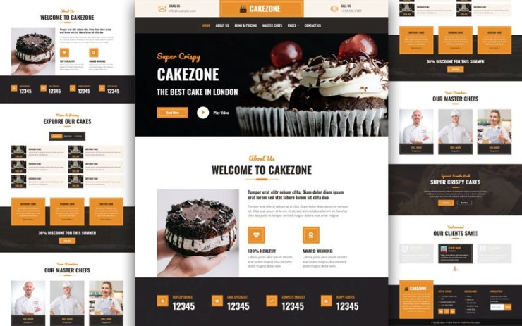CakeZone – Cake Shop Website Template