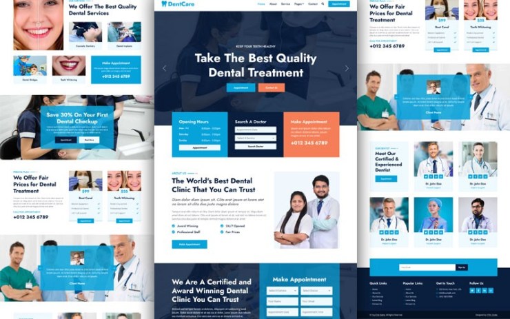 DentCare – Dental Clinic Website Template