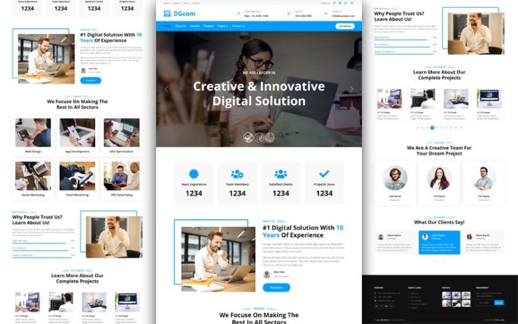 DGcom – Web Design Agency HTML Template