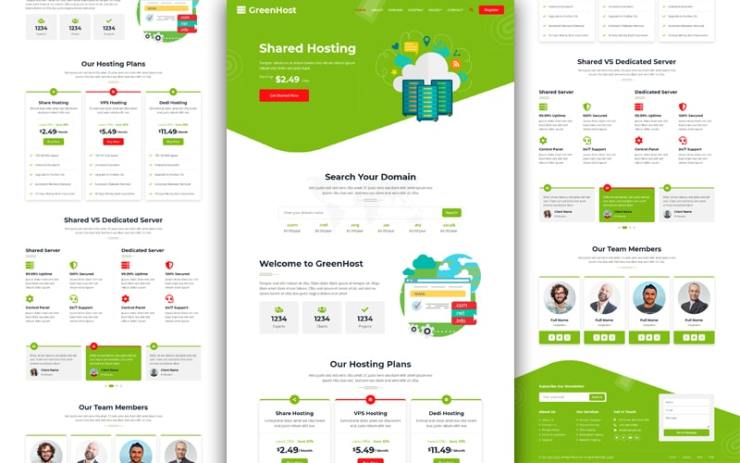 GreenHost – Web Hosting HTML Template