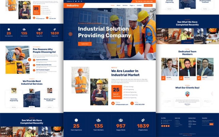Industro – Free Industrial HTML Template