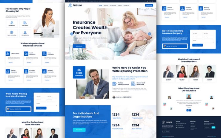 Insure – Free Insurance HTML Template