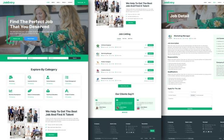 JobEntry – Job Portal Website Template