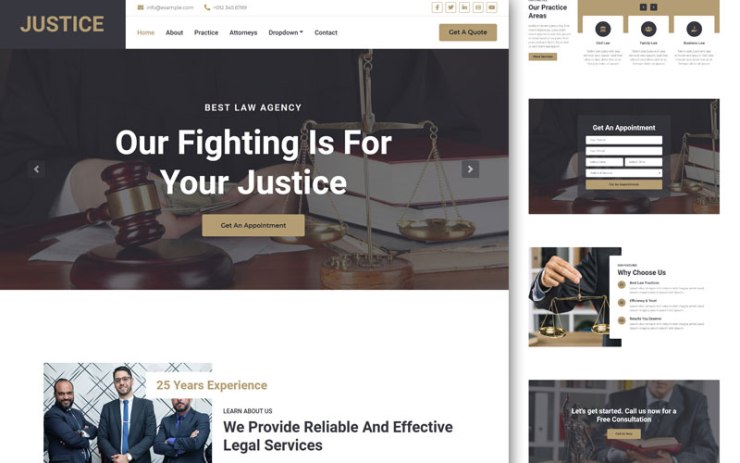 JUSTICE – Lawyer Website Template