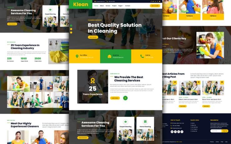 Klean – Cleaning Services Website Template