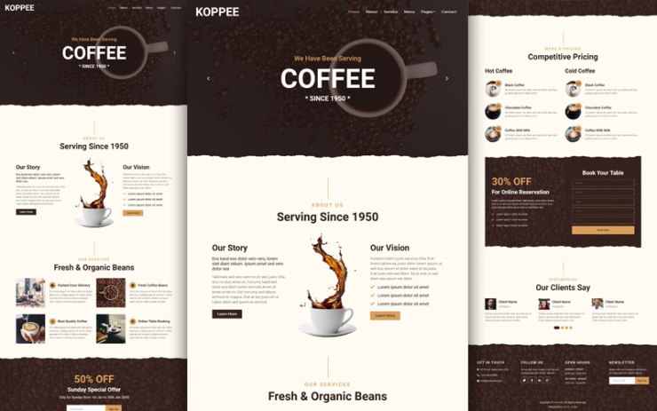 KOPPEE – Coffee Shop HTML Template
