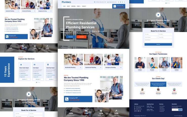 Plumberz – Free Plumbing Website Template