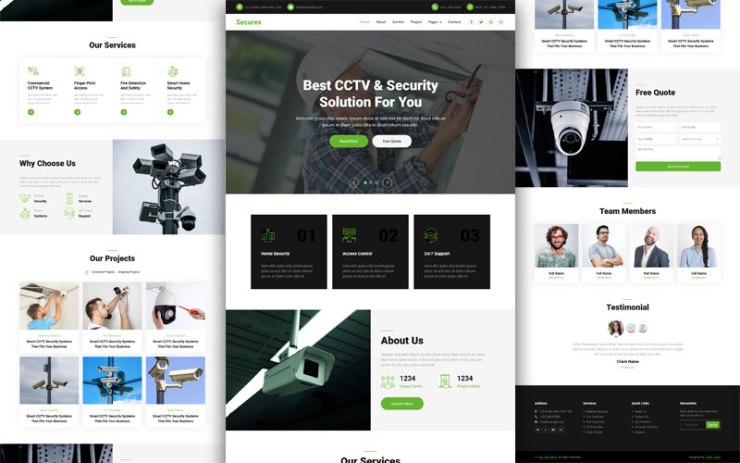 Securex – CCTV Camera Website Template