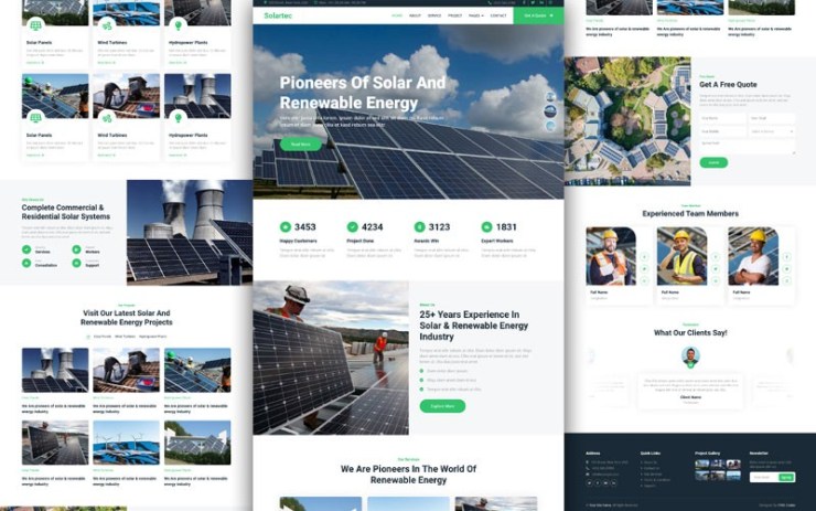 Solartec – Renewable Energy Website Template