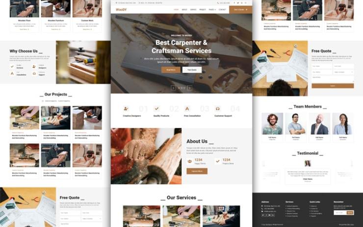 WooDY – Carpenter Website Template